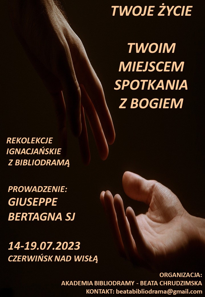 Plakat rekolekcji Twoje życie twoim miejscem spotkania z Bogiem - Czerwińsk 2023
