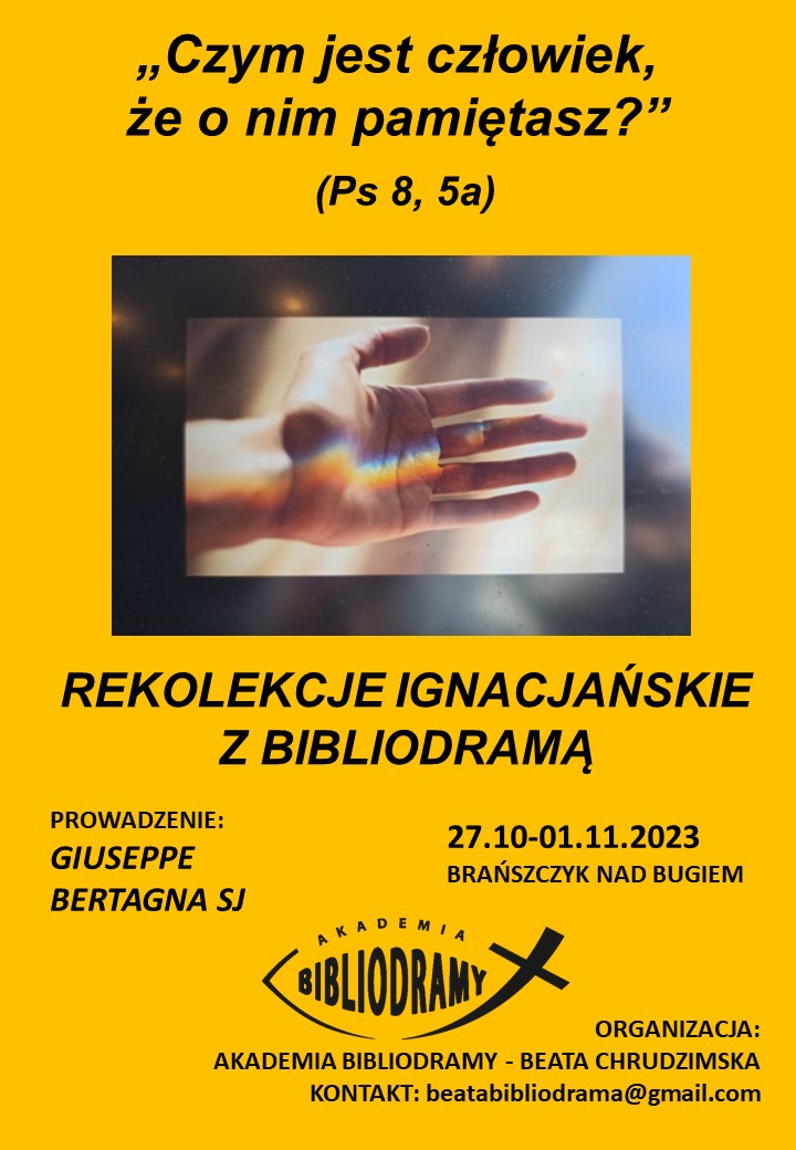 Plakat rekolekcji Czym jest człowiek, że o nim pamiętasz - Brańszczyk 2023